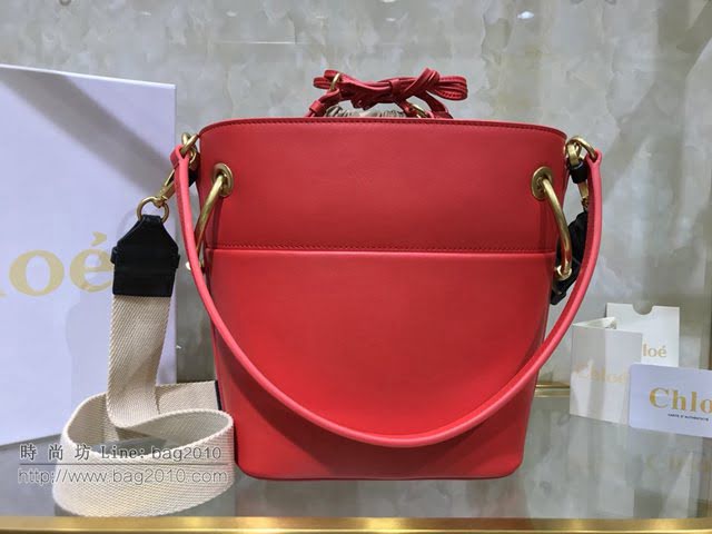 Chloe女包 克洛伊經典Roy抽繩圓環大號水桶包 Chole手提肩背斜挎包  jjh1316